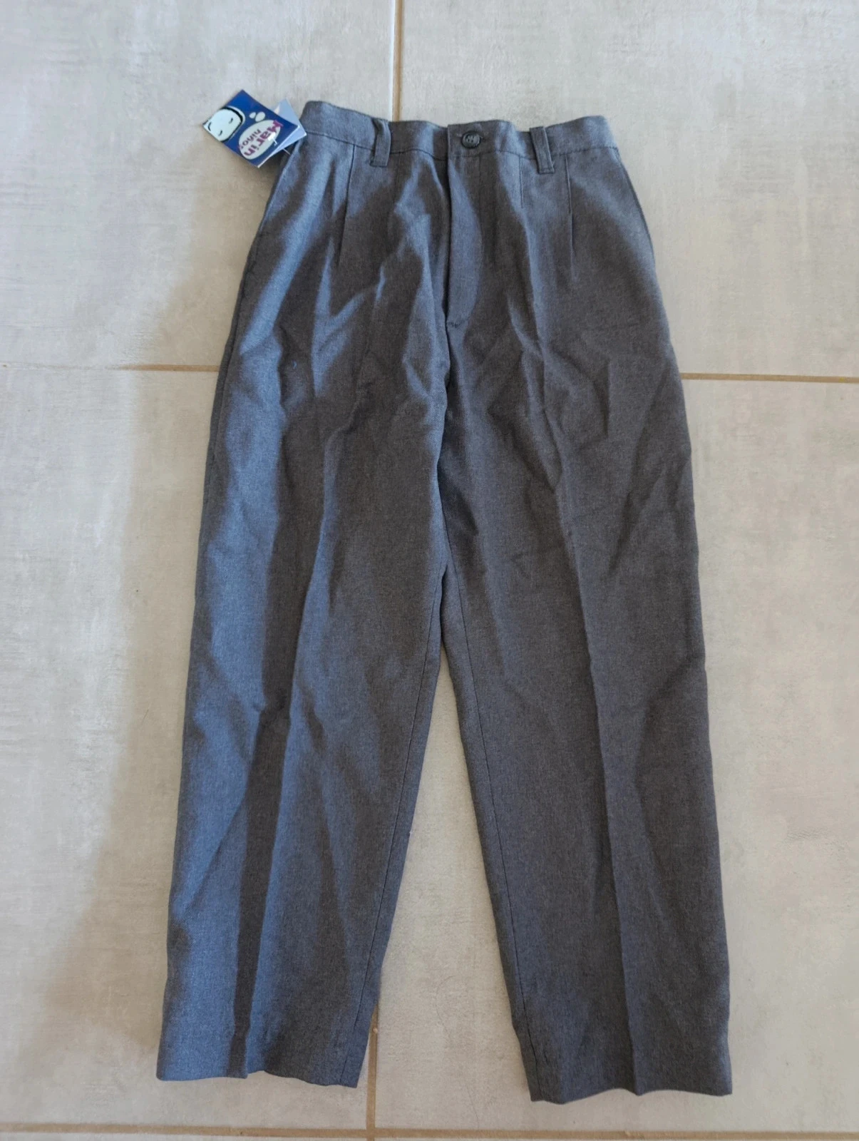 Pantalon habillé garçon gris Easy Care T. 8 ans – Neuf avec étiquette